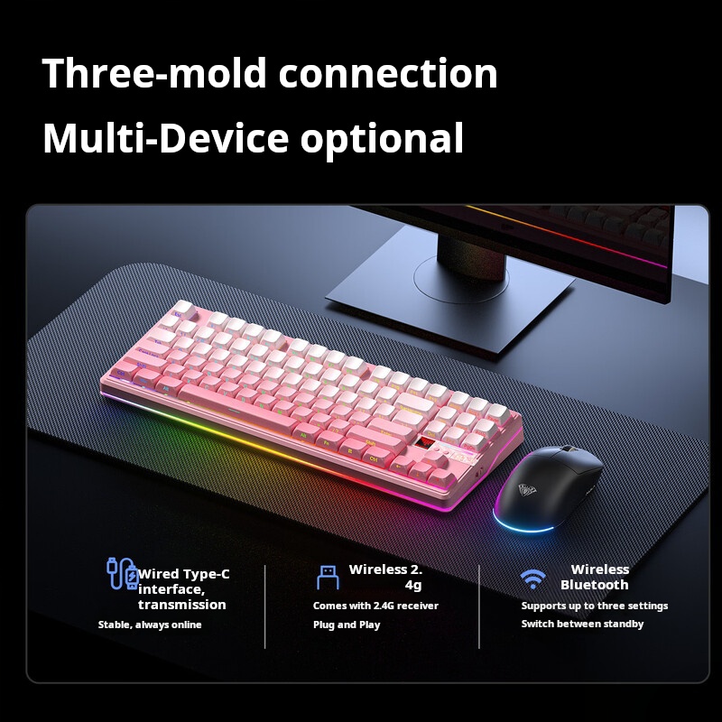 AULA F87 Pro V2 Tri-mode 87 Ke - Gaming Keyboard Hot Swappable review and price