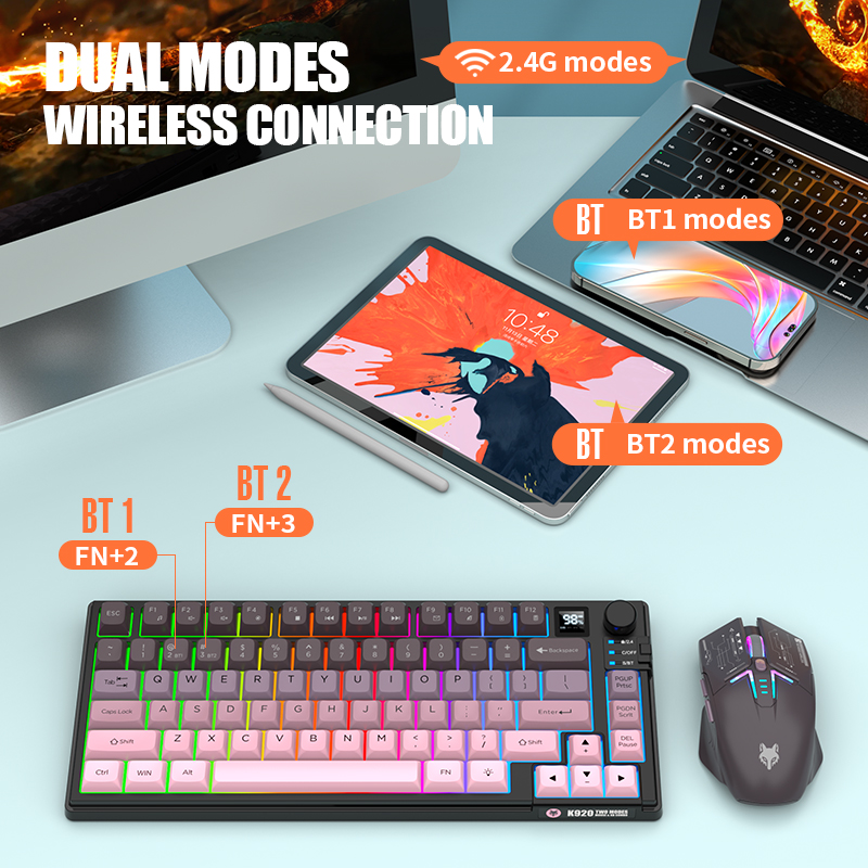 2.4G Dual-Mode Bluetooth Wirel - Gaming Keyboard No Rgb review and price