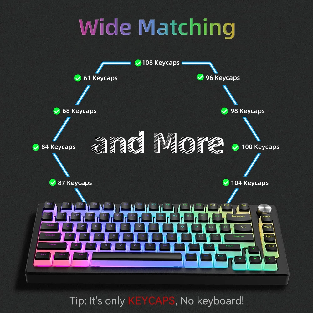 New Pudding PBT Keycaps 129 Ke - Keyboard Gaming Blue Switch review and price