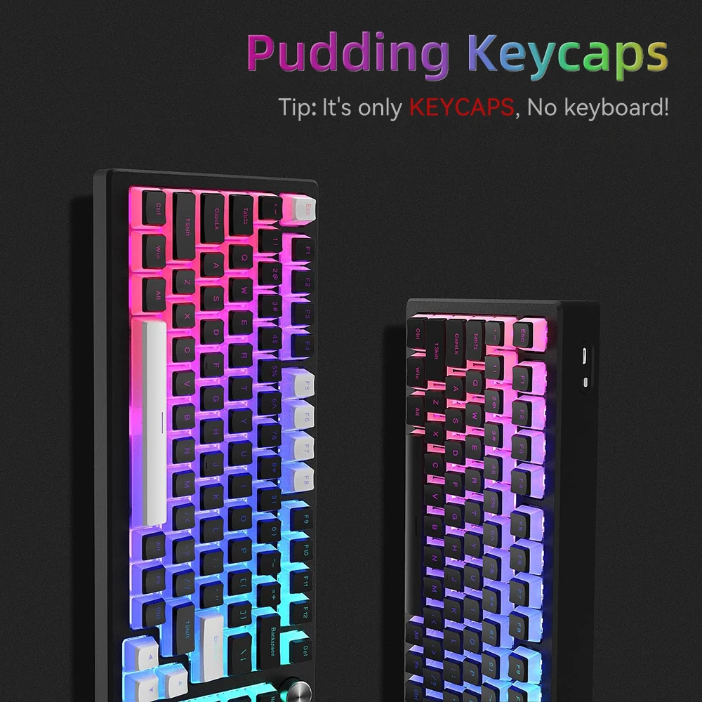 New Pudding PBT Keycaps 129 Ke - Keyboard Gaming Blue Switch review and price
