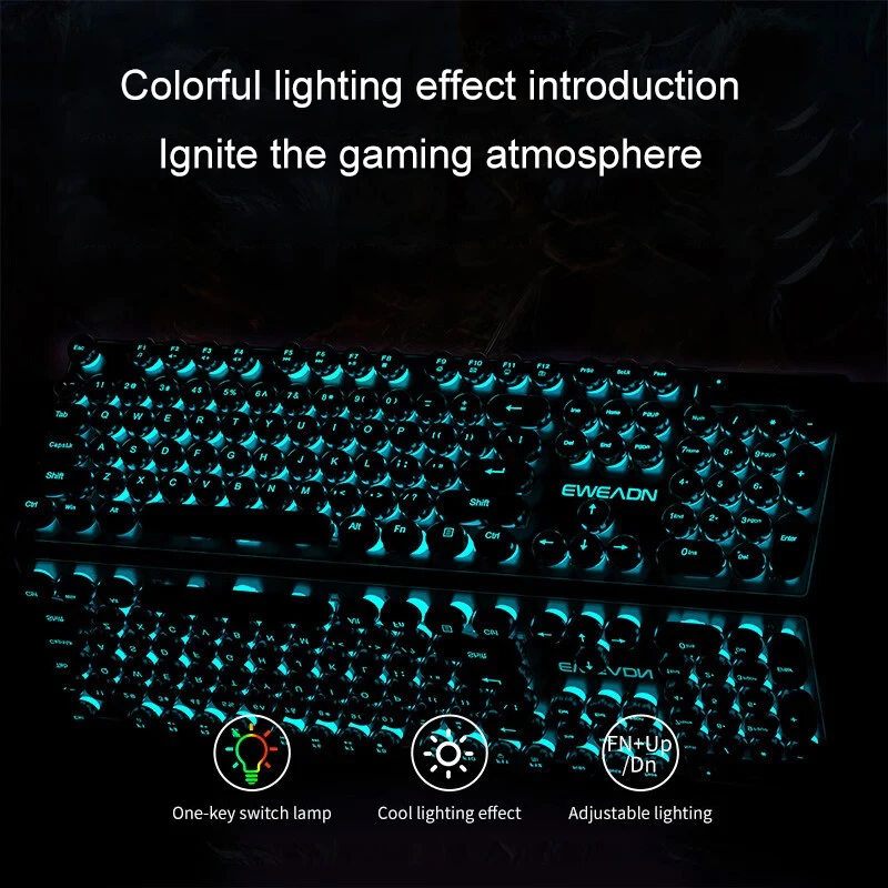Retro Punk Mechanical Feel Key - Gaming Keyboard Nearby review and price