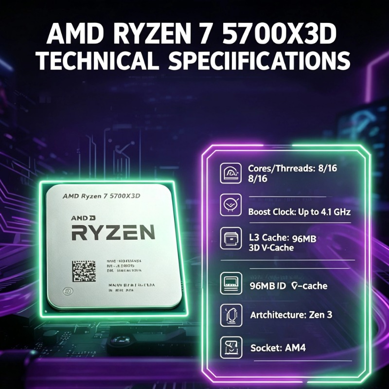 New AMD Ryzen 7 5700X3D R7 570 - Amd Cpu Ryzen 7 review and price