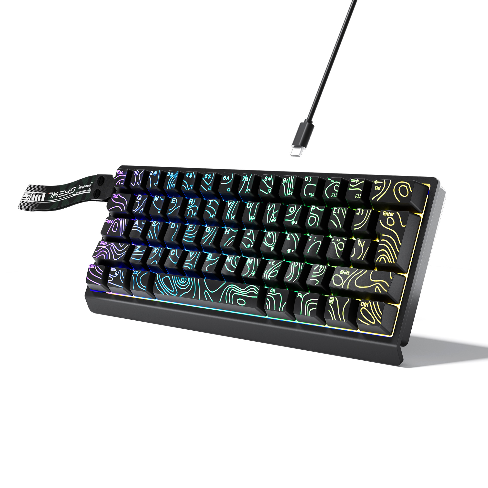 60% Compact Wired Keyboard wit - Keyboard Gaming Blue Switch review and price