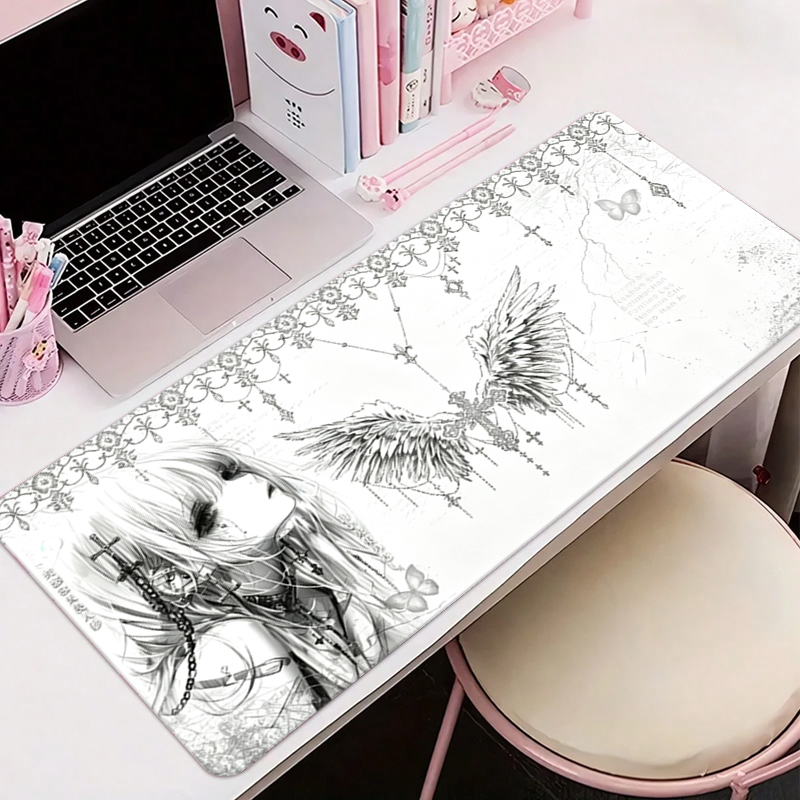 Leather Mousepad Black White A - Gaming Keyboard Nearby review and price